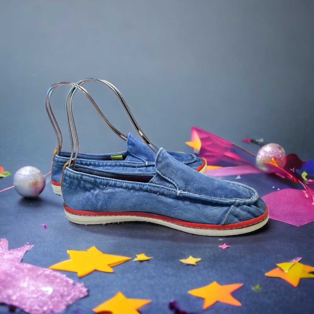 Timberland Boys Blue Earthkeepers Slip-On Canvas Flat Shoes 6M